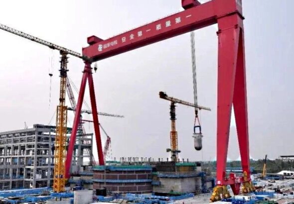 На китайской АЭС «Ляньцзян» установлен корпус реактора второго энергоблока