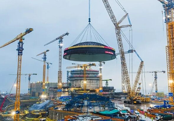 На пятом блоке АЭС «Ниндэ» в Китае установили купол гермооболочки