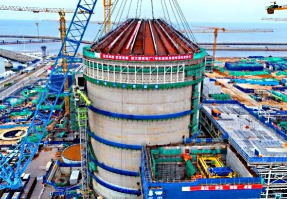 На АЭС «Сюйдапу» смонтировали внешний купол первого энергоблока